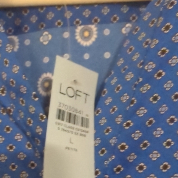 LOFT Mixed Geo Midi Dress NWT - Picture 3 of 11